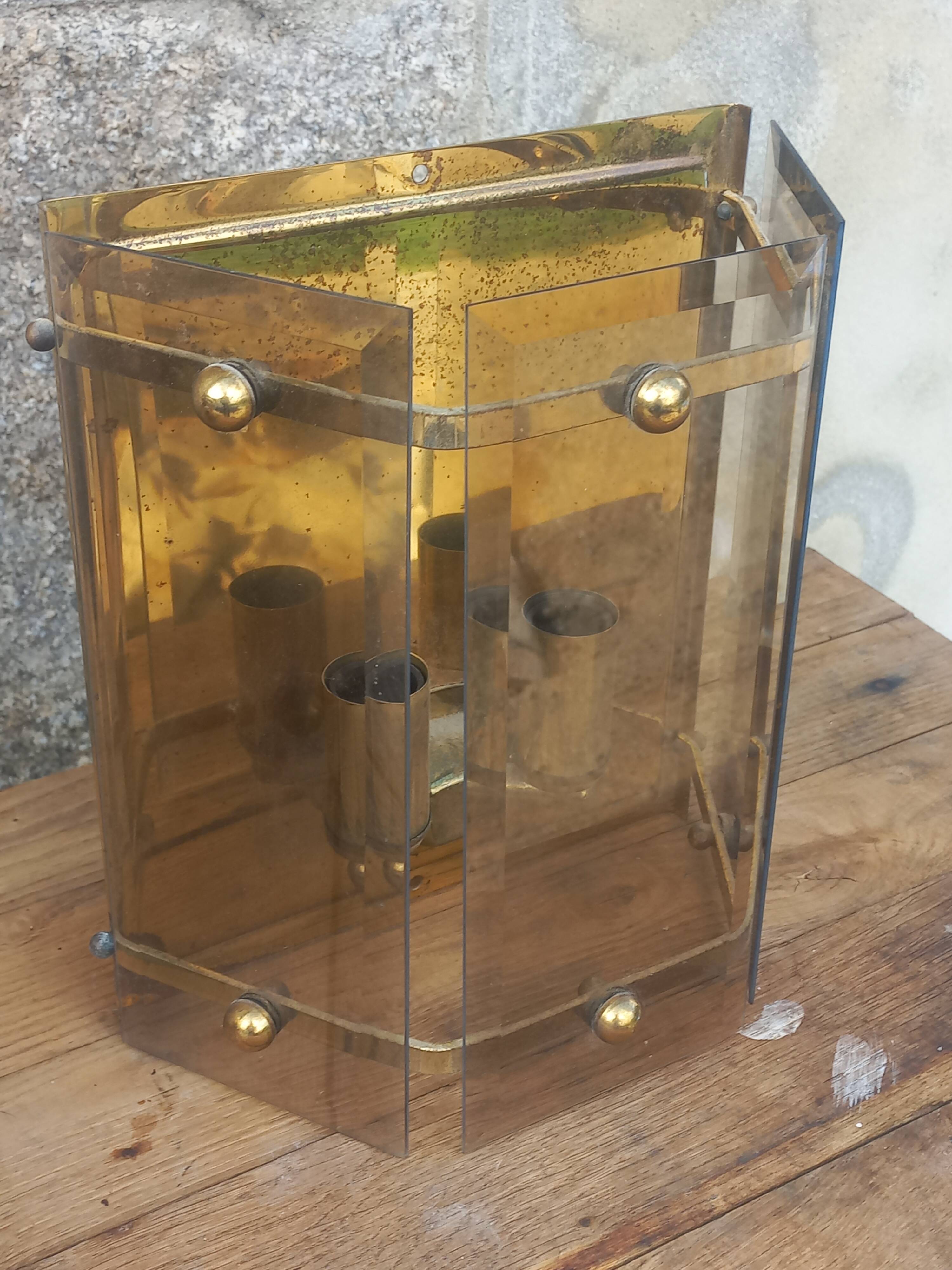 Pair of Pro Brennstelle designer wall lights from the 70s