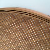 Large platter vintage rattan