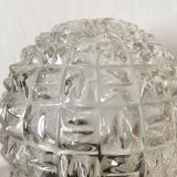 Vintage ceiling light, molded glass ball, 60s-70s