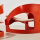 Joe Colombo Pair of Early 4801 Lounge Chairs for Kartell Italy 1964