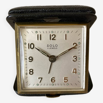 Solo 4 Jewels Black Travel Alarm Clock