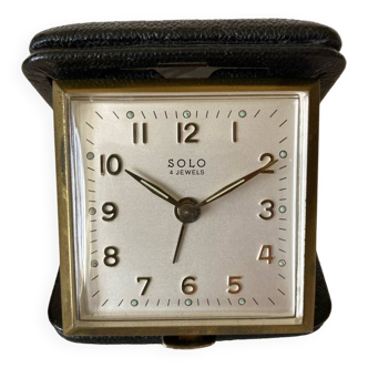 Solo 4 Jewels Black Travel Alarm Clock