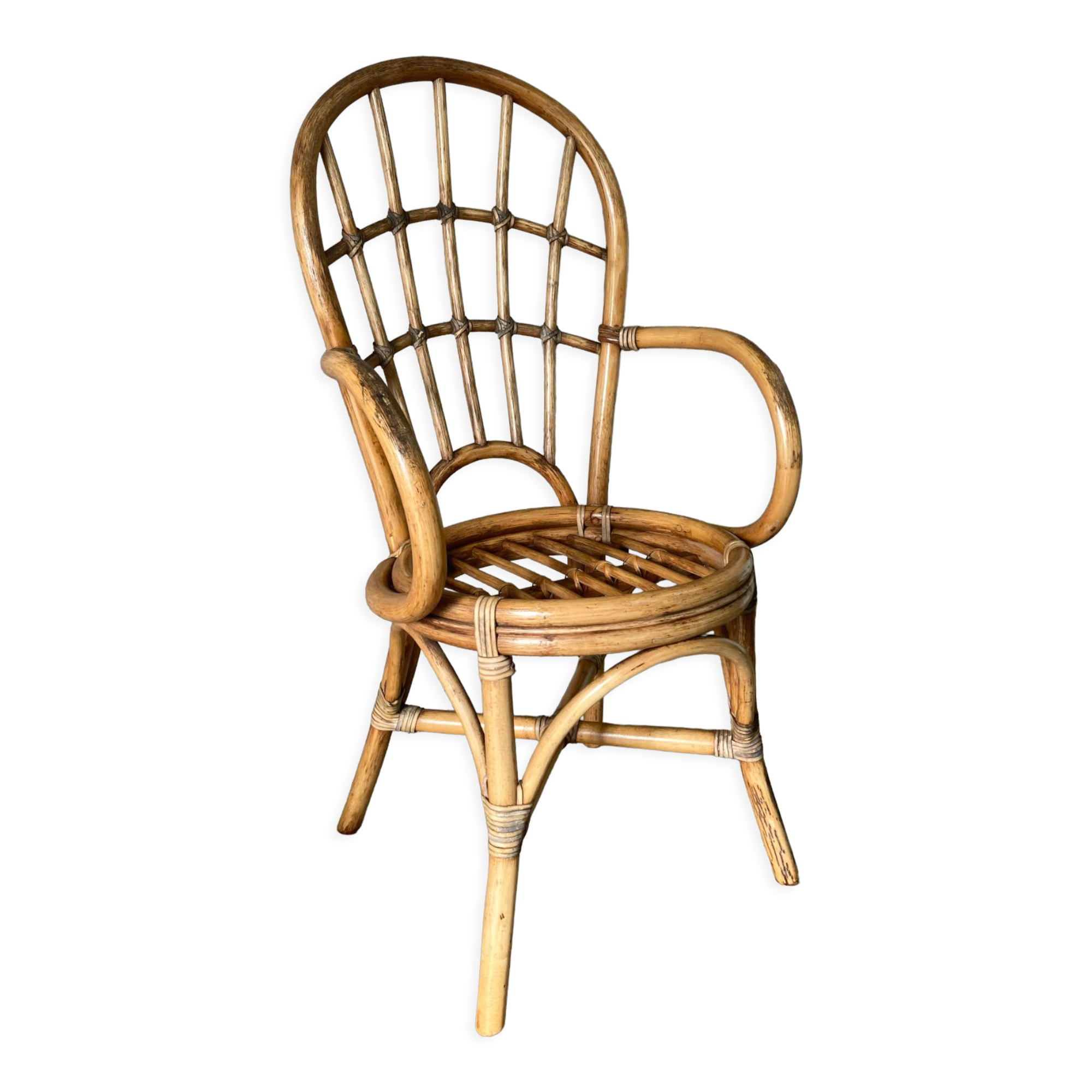 Vintage rattan armchair