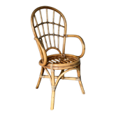 Fauteuil en rotin vintage
