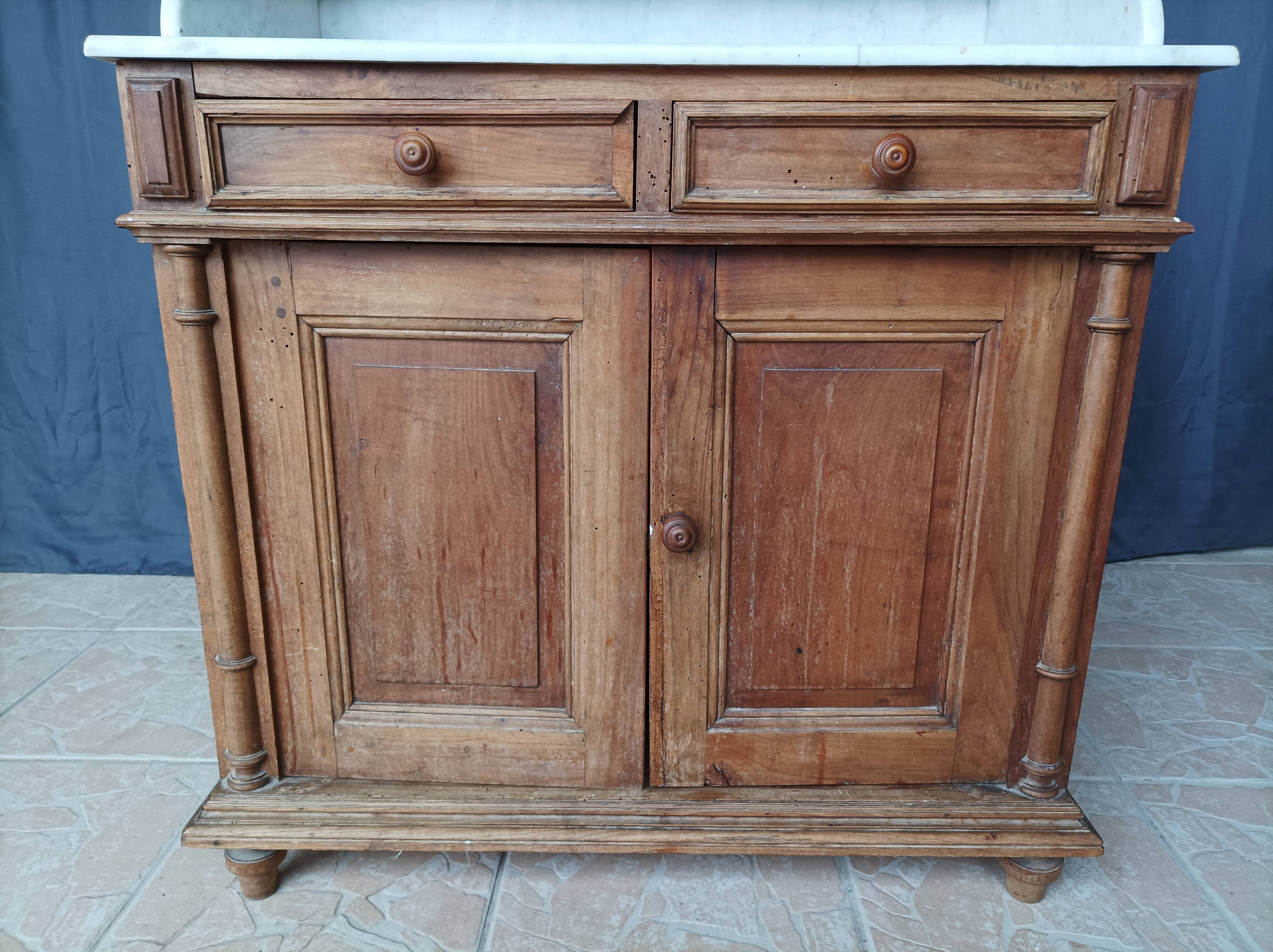 Vintage walnut vanity