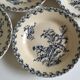 Plate faience of gien beginning 20th décor thistles