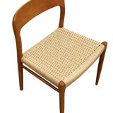 Set of 4 JL Moller model 75 chair by Niels Otto Moller Danish Design