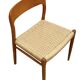Set of 4 JL Moller model 75 chair by Niels Otto Moller Danish Design