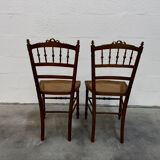 2 caned flying chairs Louis XVI