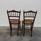 2 chaises volantes cannées Louis XVI