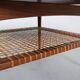 Scandinavian Modern Teak& Rattan Round Coffee Table, 1960's Denmark