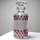 Harlequin crystal whisky decanter, Bohemia, Czechoslovakia, vintage 1950s-1970s