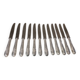 12 silver-plated dessert knives by Christofle Villeroy LXIV
