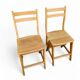 2 chaises échelles de bibliothèque des années 1950