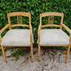 Pair of Jugendstil armchairs in solid ash and sheepskin 1910