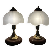 Pair of vintage bedside lamps DEA Made in Italy