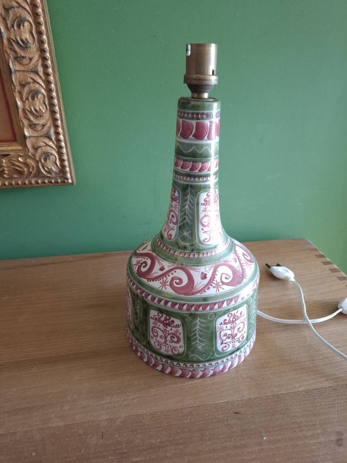 Quimper ceramic lamp base, Millot