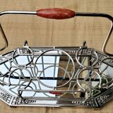 Glass door tray and art deco bottle