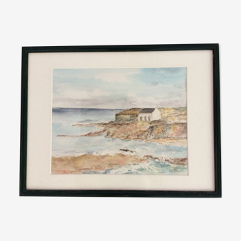 Watercolor of seascape