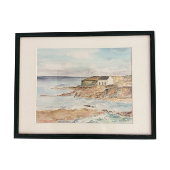 Watercolor of seascape