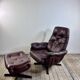 Leather armchair and ottoman by GÖTE MÖBLER Sweden 1960