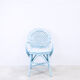 Nordic blue braided rattan armchair