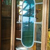 Stained glass window with framing