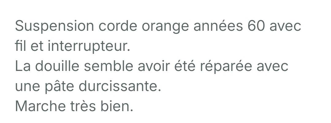 1960s rope pendant light