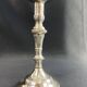 Regency style silver-plated bronze torch candle holder