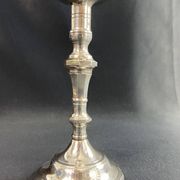 Regency style silver-plated bronze torch candle holder
