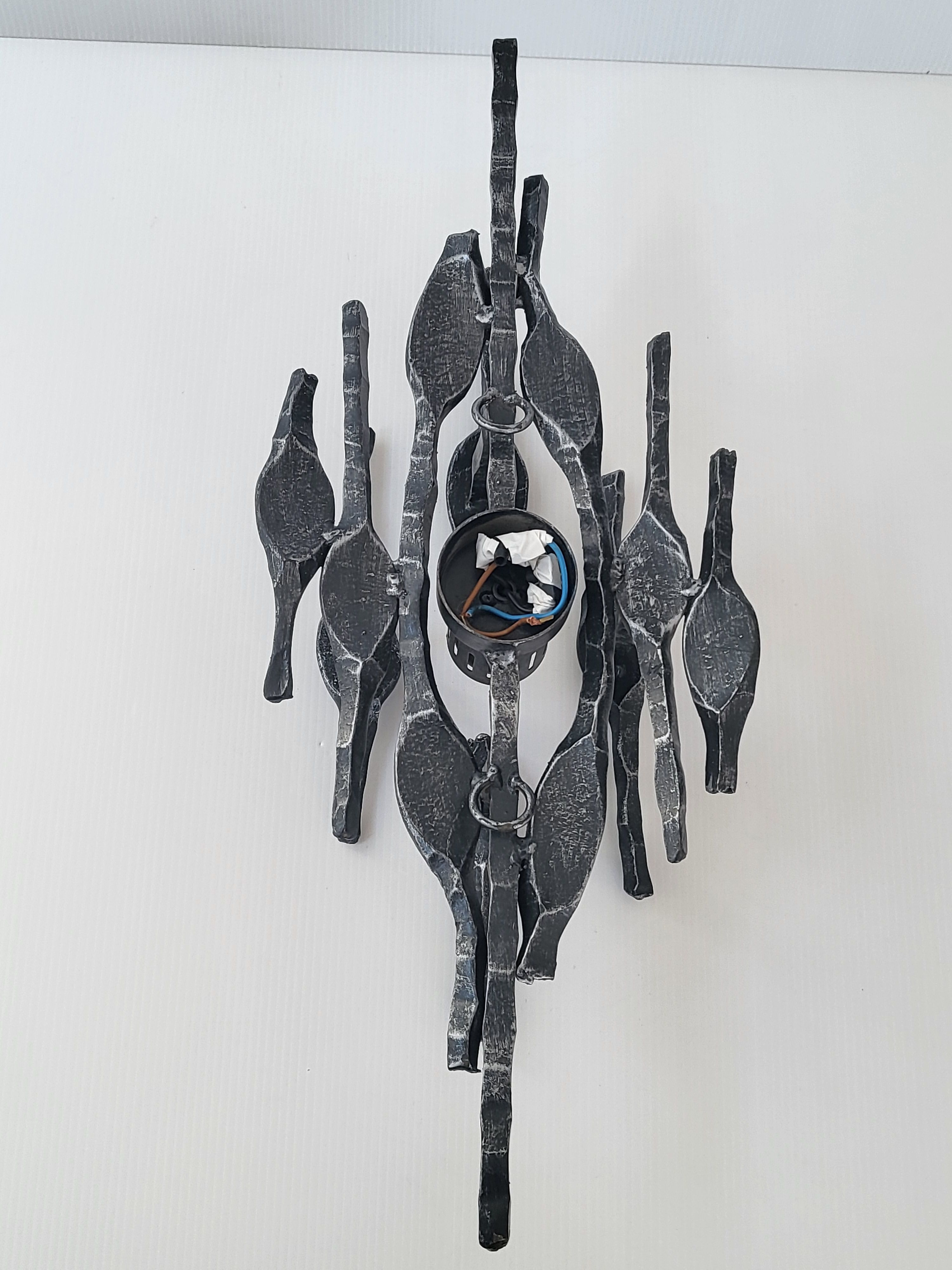 Brutalist wall lamp 1970 vintage