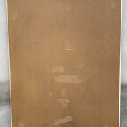 Large bevelled mirror, wood and gilded stucco, Louis XVI style - 140 x 100 cm