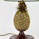 Hollywood Regency pineapple table lamp in brass by Mauro Manetti, Italy, 1970s.