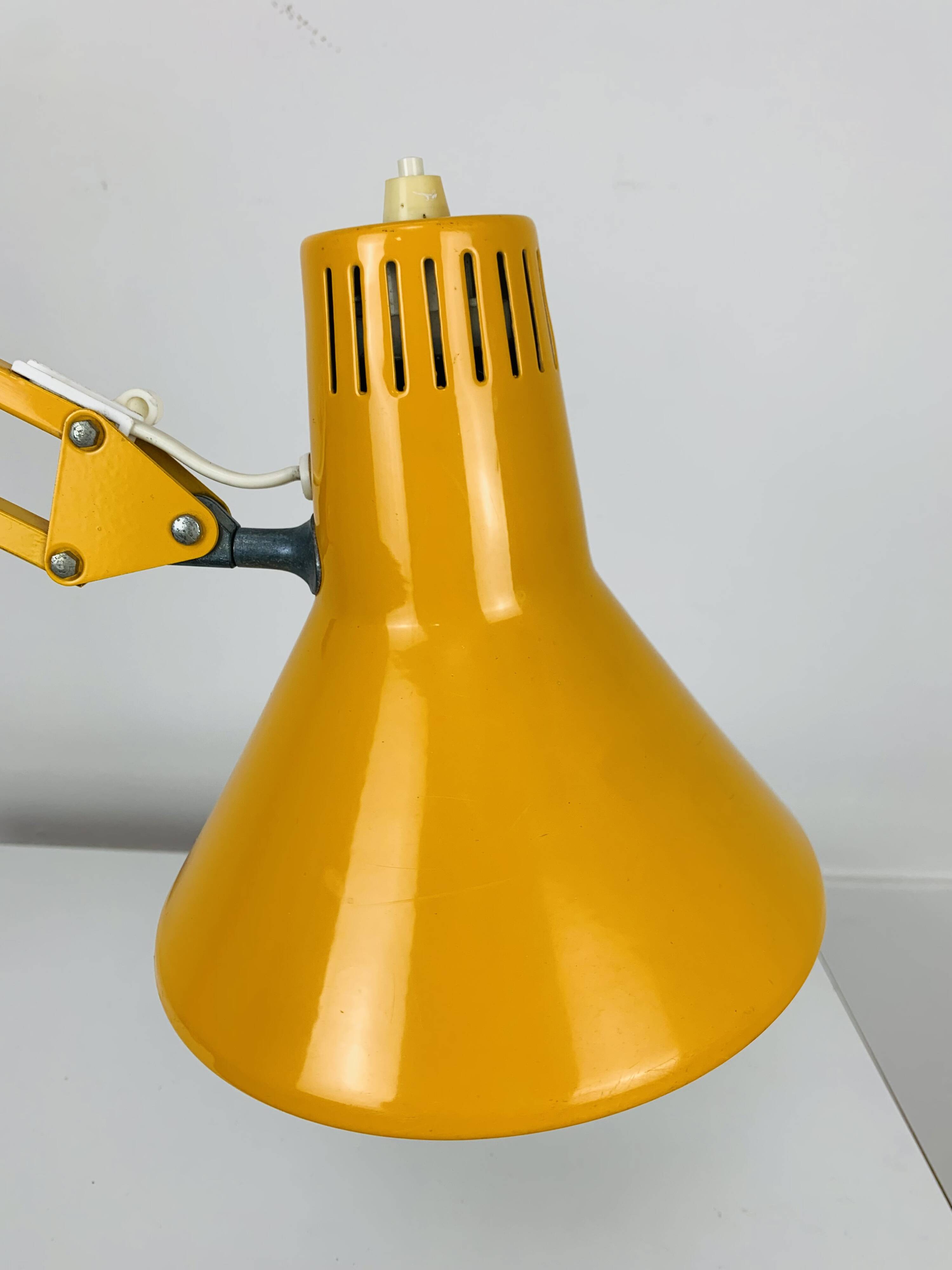 Habitat vintage articulated architect's lamp, yellow metal
