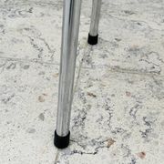 Set of 4 vintage grey chrome Formica stools.