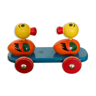 Canards en bois à tirer