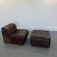 Fauteuil et ottoman DS-11 de De Sede, années 1970