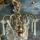 Chandelier with bronze and crystal grapevines