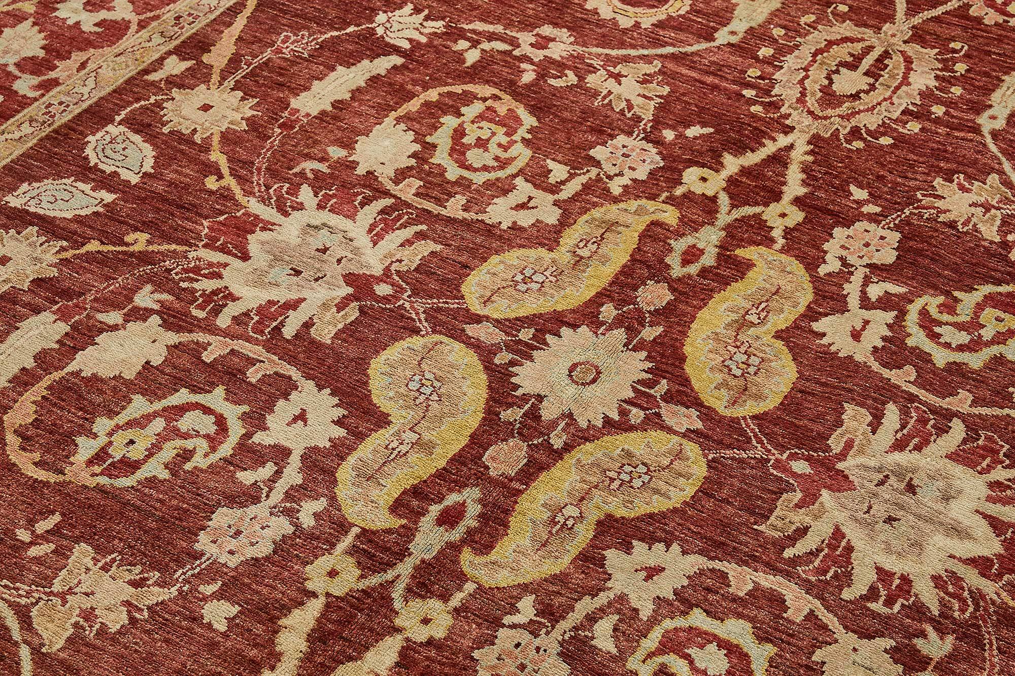 Turkish Handknotted Wool Oushak Rug 216 cm x 298 cm