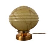 Marbled opaline table lamp