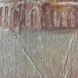 Oil on canvas landscape a l'antique signed gouny et marange