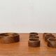 Ensemble de 7 bols vintage en teck scandinave