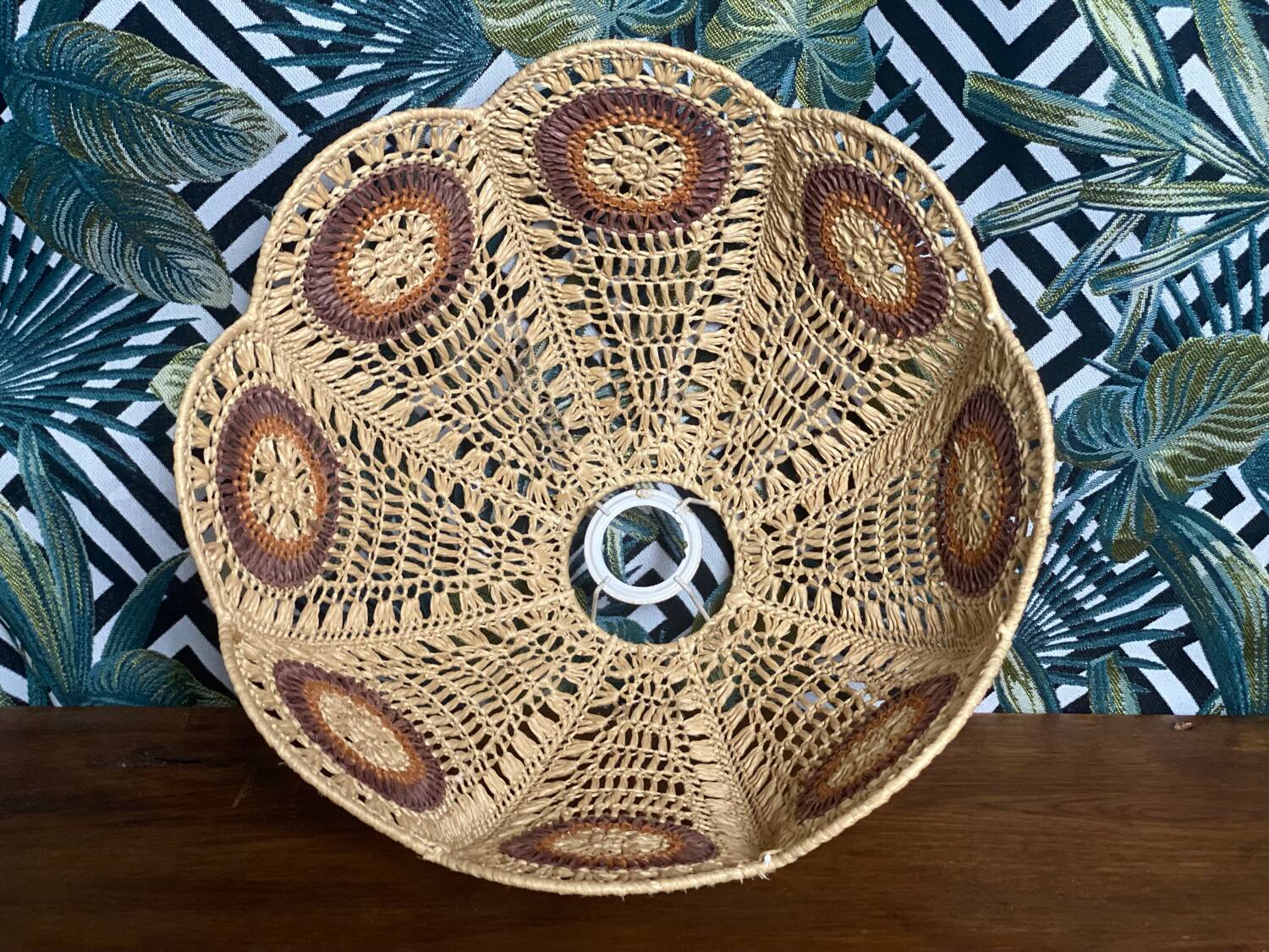 Natural fiber lampshade