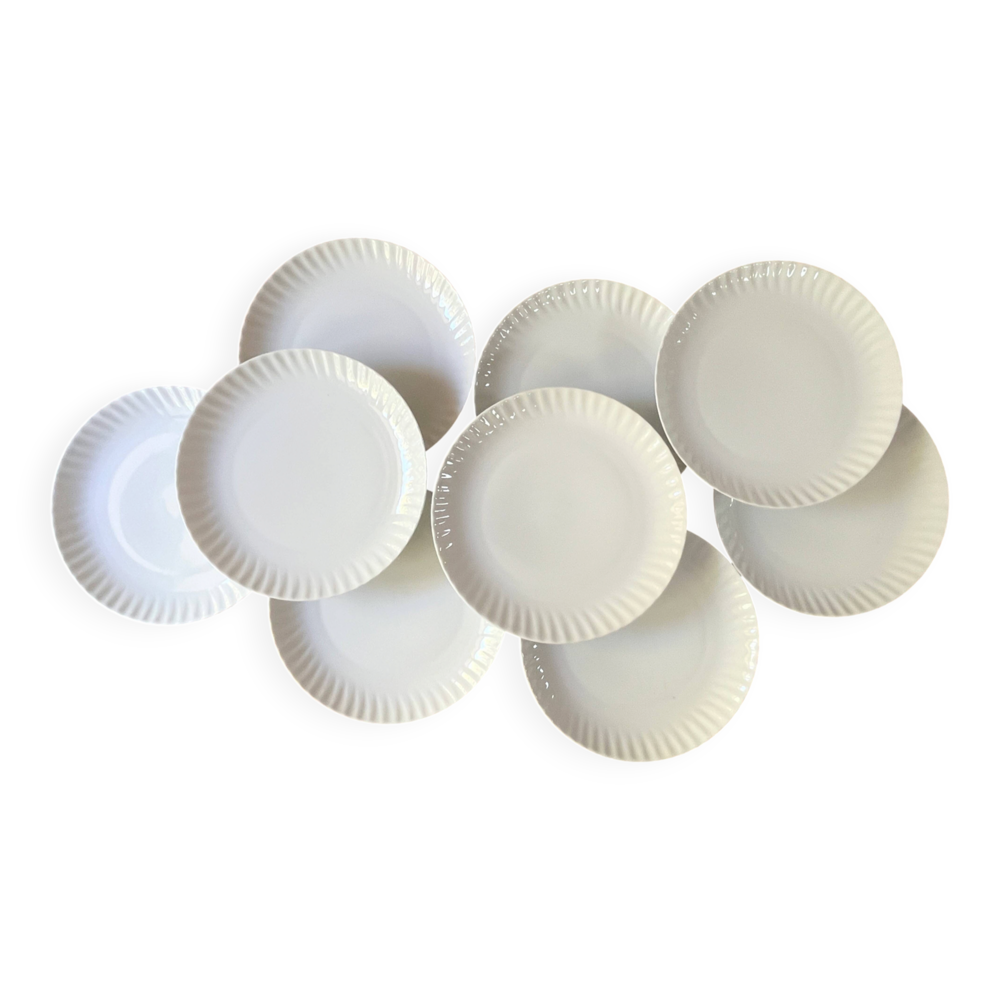 9 plates from Porcelaine du Berry