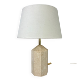 Lampe en travertin, années 80