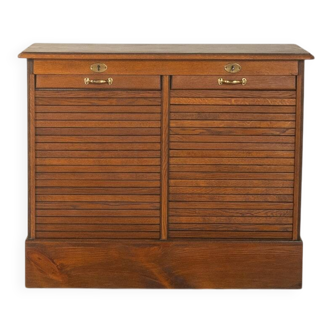 Unique Art Deco roll-top cabinet from the 1930s
