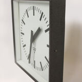 Industrial Square Railway Clock from Pragotron 1970s