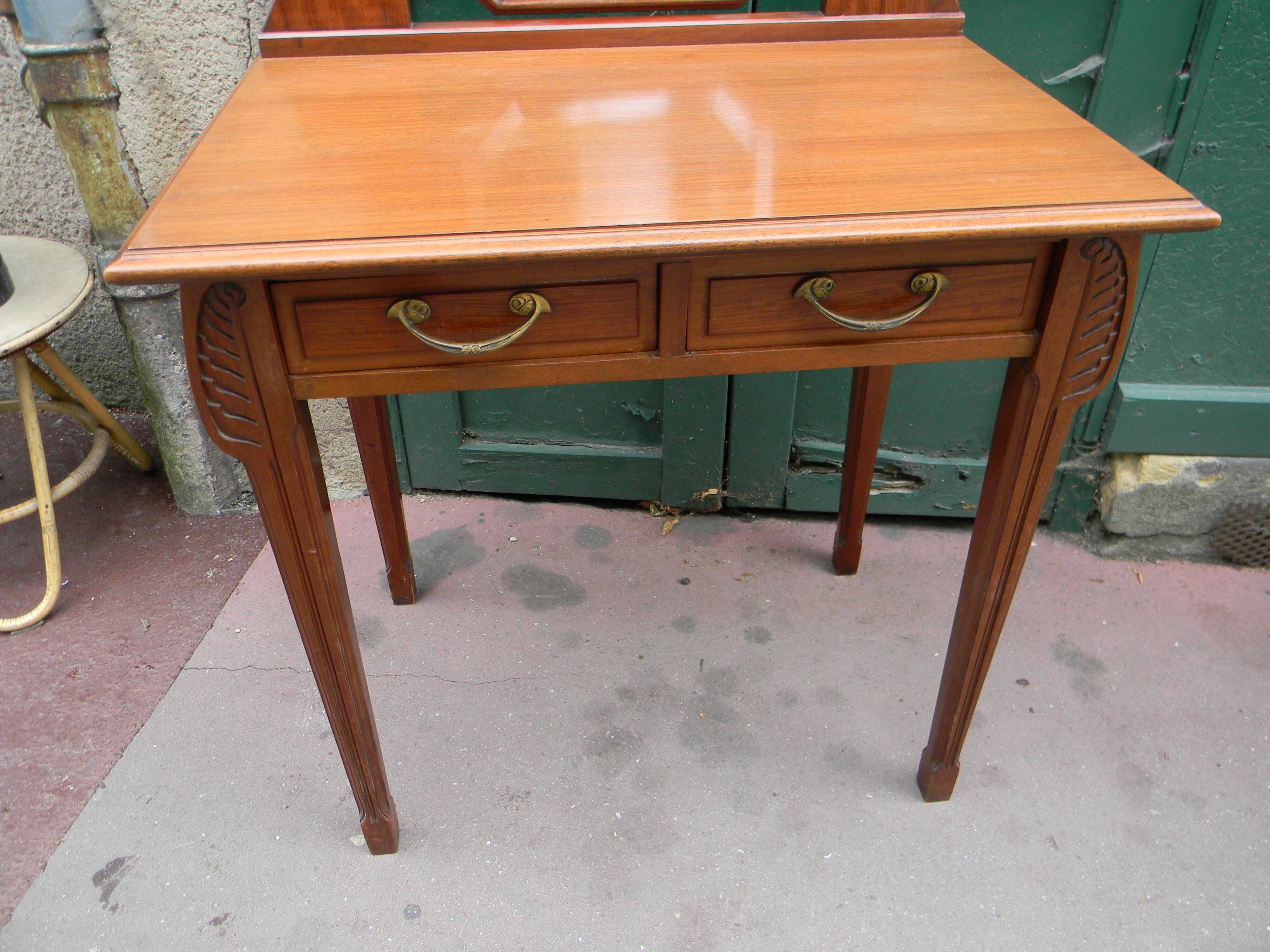 Louis Majorelle Art Deco dressing table in Mahogany