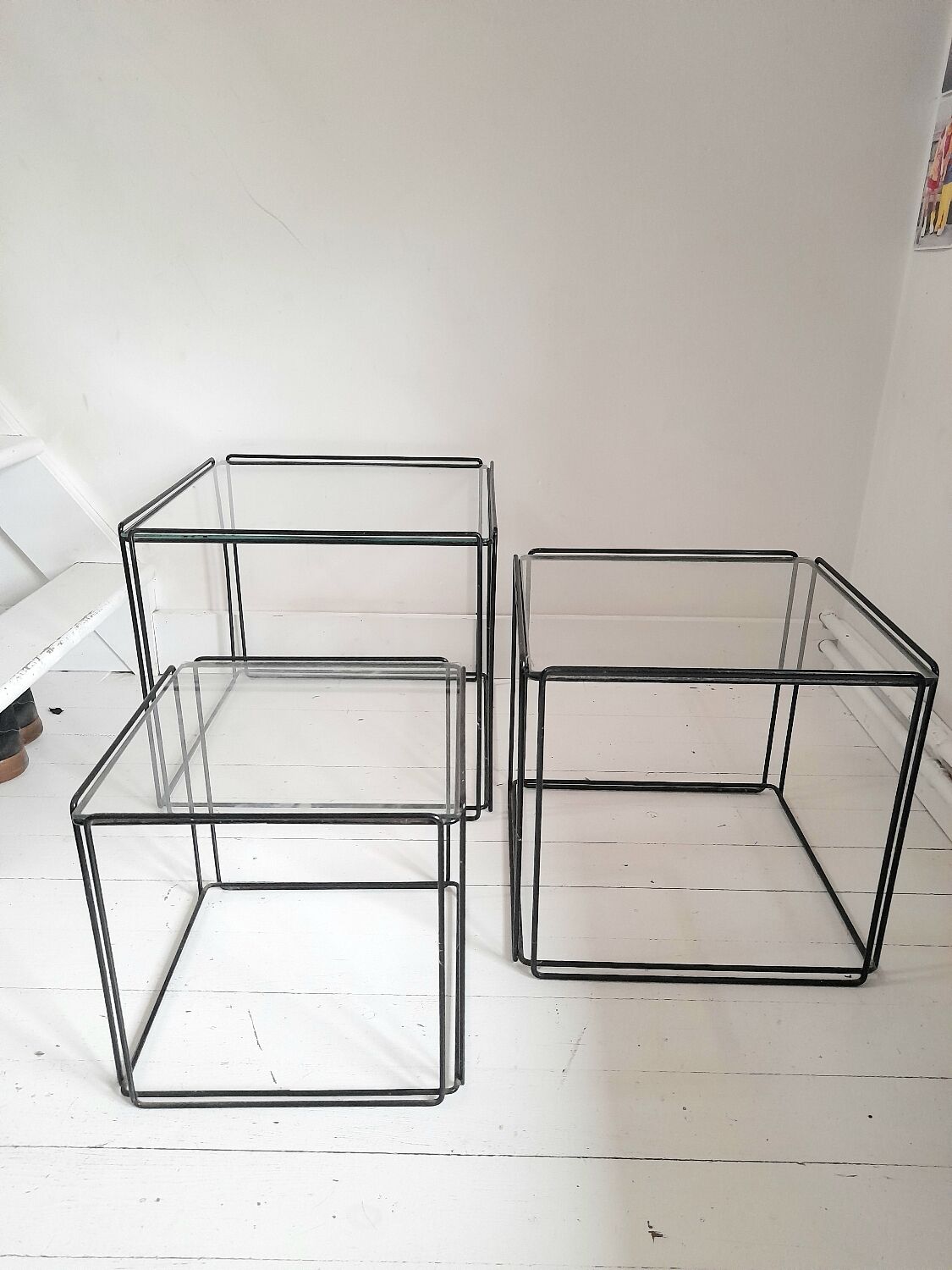 3 tables gigognes Max Sauze pour Isocèle 1970s