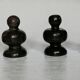 Small chessboard in coral marble and black marble - Italy - Second half of the twentieth century